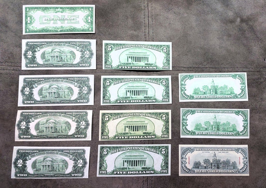 Reprint on paper with W/M United States Legal Tender notes 1928-1966 FREE SHIPP.