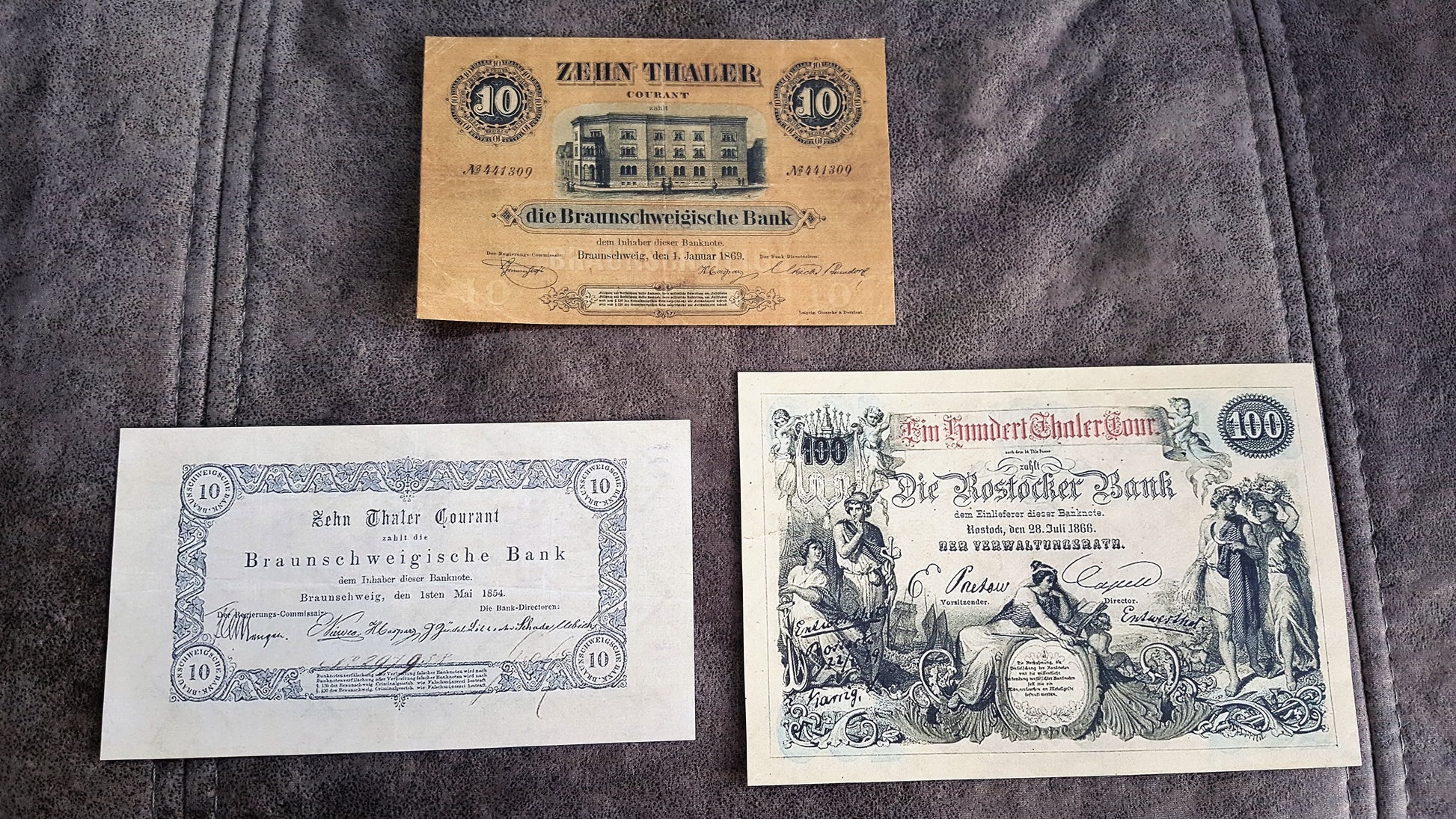 100 Thaler 1866 High Denomination Old German States Banknote