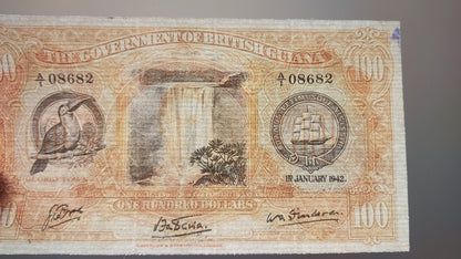 Réimpression sur papier avec filigrane British Guiana Administration 1916-1952 LIVRAISON GRATUITE