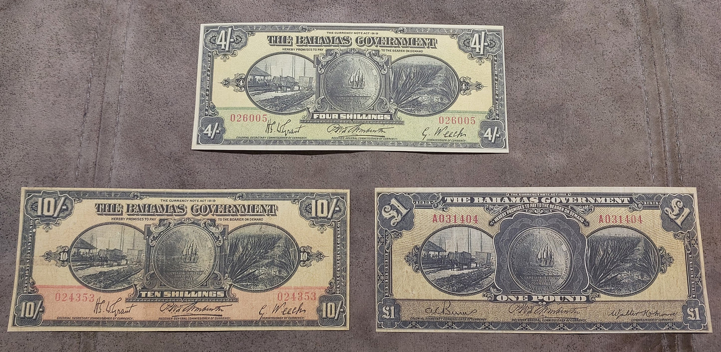 Reprint on paper with W/M Bahamas Goverment 1919-1935 y. UK colony.