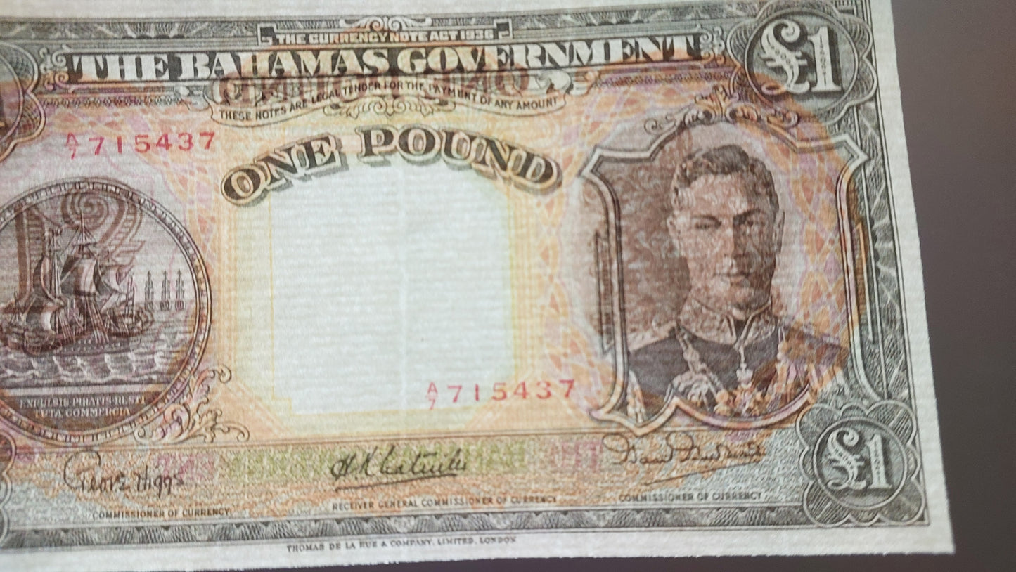 Reprint on paper with W/M Bahamas Goverment 1919-1935 y. UK colony.