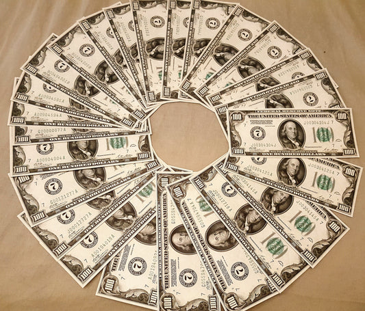 100 dollar 1995 1996 1997 1998 1999
