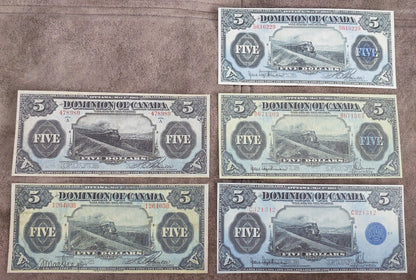 Réimpression sur papier avec filigrane (SET-B) Canada 1900-1917 Dollar DIFFÉRENTS TYPES