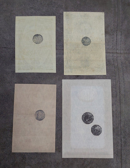 Réimpression sur papier avec filigrane Empire Ottoman 1852-1863. LIVRAISON GRATUITE !!! NOUVEAU