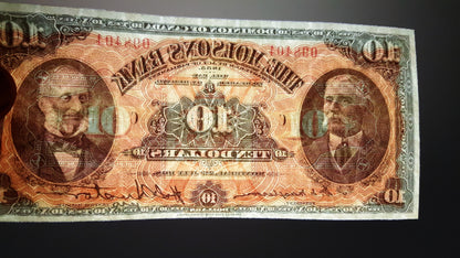 Réimpression sur papier avec filigrane Canada Molsons Bank 1871 - 1922. LIVRAISON GRATUITE !!!