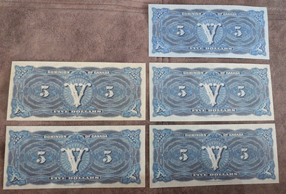 Réimpression sur papier avec filigrane (SET-B) Canada 1900-1917 Dollar DIFFÉRENTS TYPES