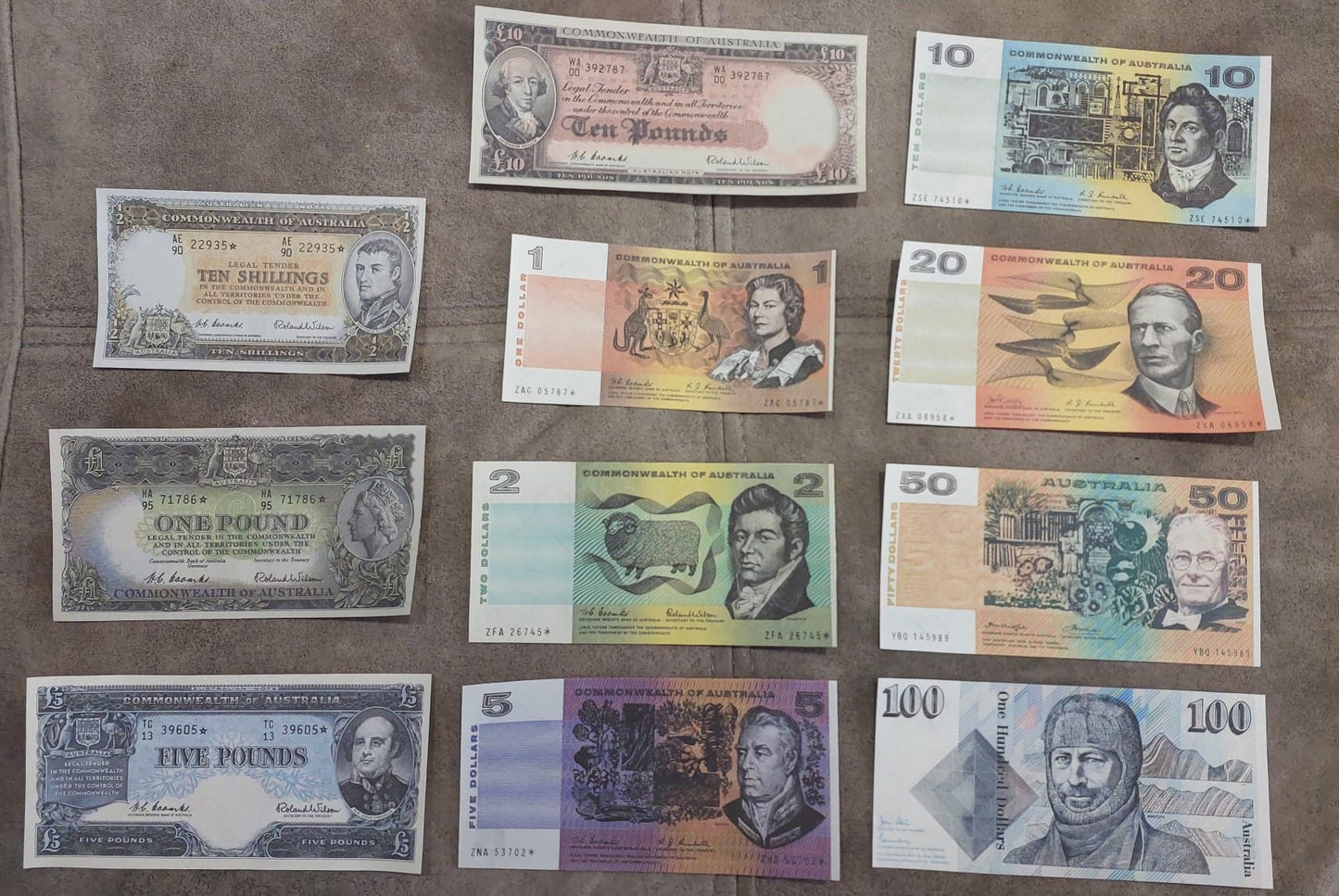 Réimpression sur papier avec filigrane Commonwealth d'Australie 1953-1994 a. Livraison gratuite !