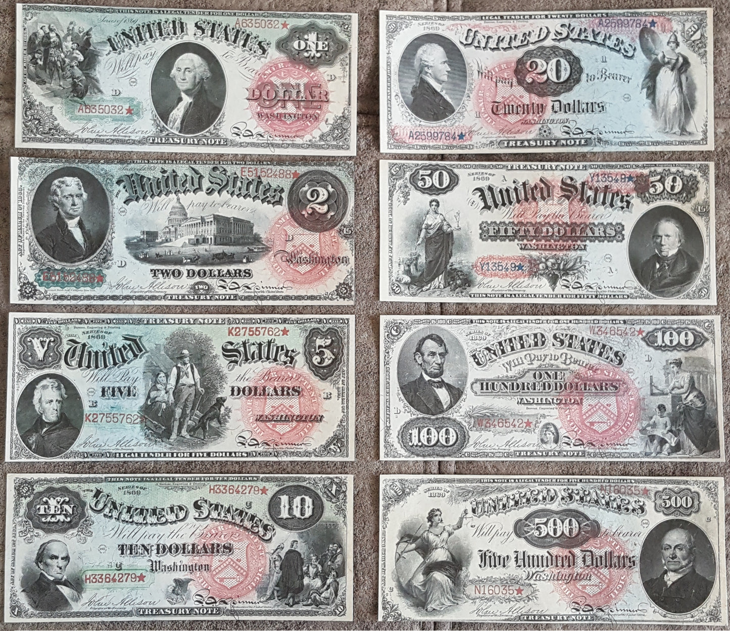 Reprint on paper with W/M United State 1869 FREE SHIPPING !!!