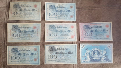 Réimpression sur papier avec filigrane Les Éditions les plus Rares. Allemagne 100 Marks. LIVRAISON GRATUITE !