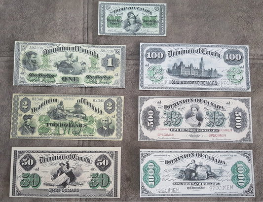 Reprint on paper with W/M Dominion Bank of Canada 1870-1872 y. FREE SHIPPING !