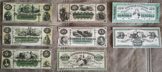 Reprint on paper with W/M Province Bank of Canada 1866 y. FREE SHIPPING !