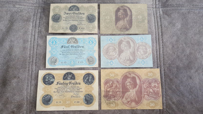 Réimpression sur papier avec filigrane États allemands anciens les plus belles coupures Set-A 1856-1875