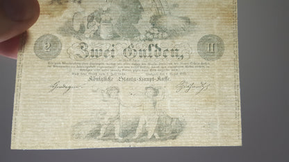 Retrait sur papier filigrané « États allemands anciens », premières coupures 1772-1849.