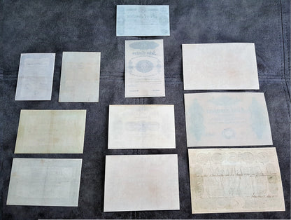 Réimpression sur papier filigrané - Billets de banque autrichiens 1813 - 1825. LIVRAISON GRATUITE