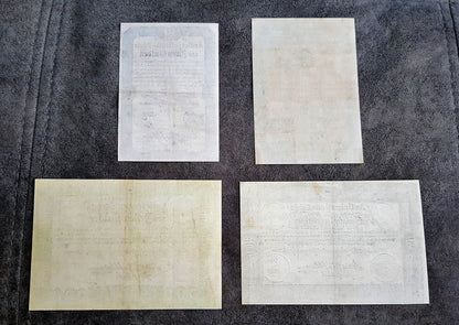 Réimpression sur papier filigrané - Billets de banque autrichiens 1813 - 1825. LIVRAISON GRATUITE