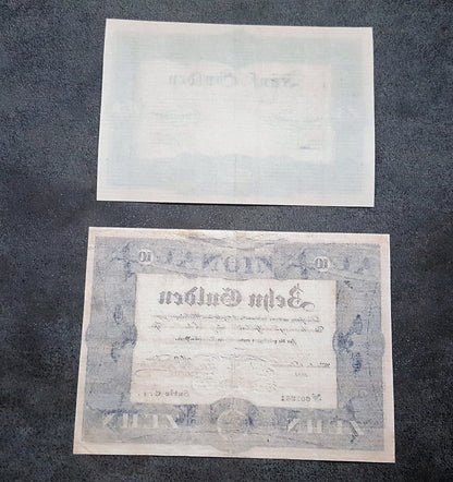 Réimpression sur papier avec filigrane, Billets de banque autrichiens 1833-1841. LIVRAISON GRATUITE