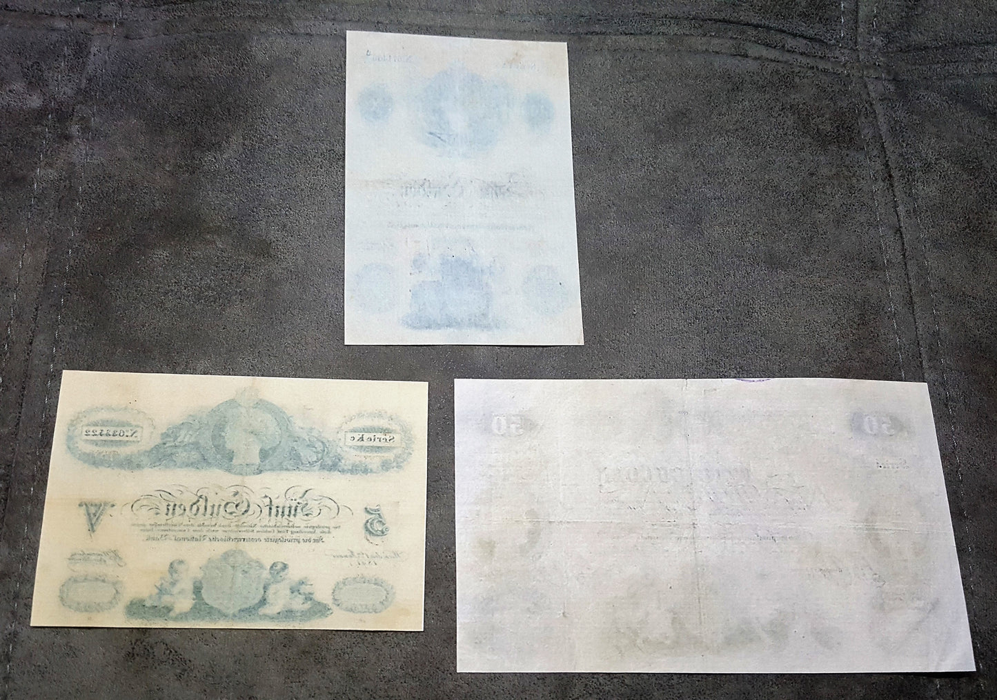 Reprint on paper with W/M Austria Banknotes 1833-1841 years. FREE SHIPPING
