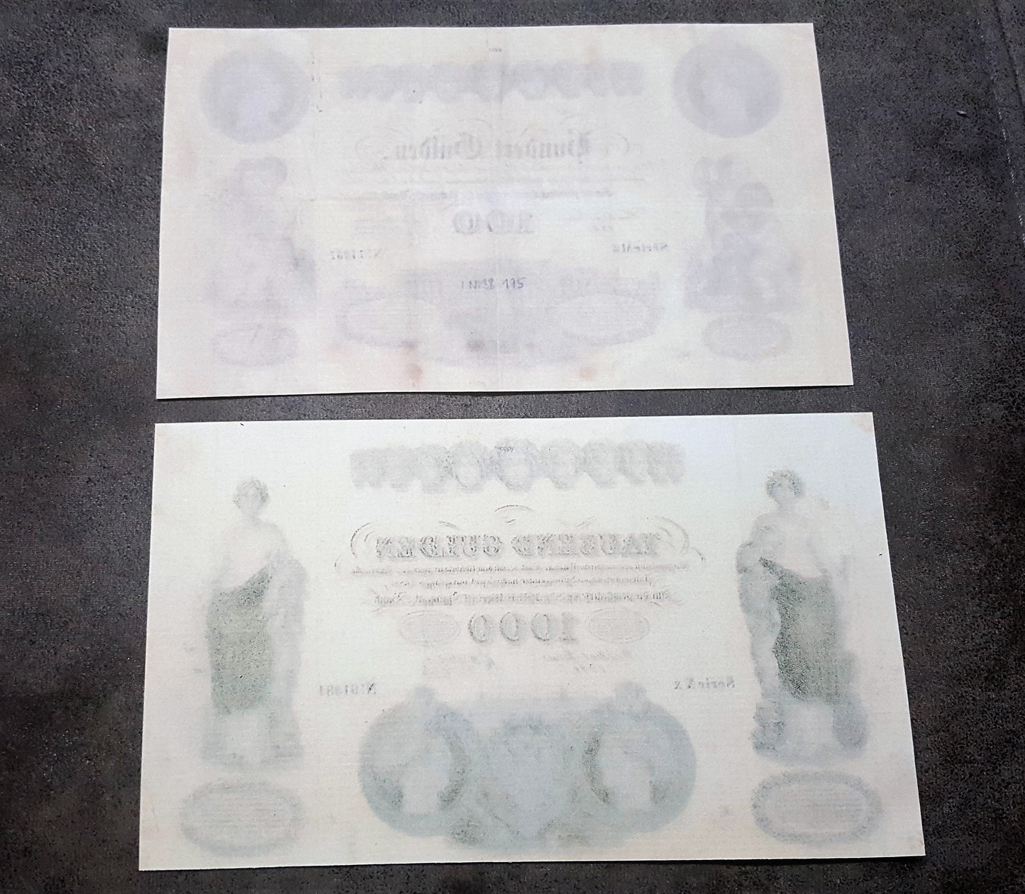 Reprint on paper with W/M Austria Banknotes 1833-1841 years. FREE SHIPPING