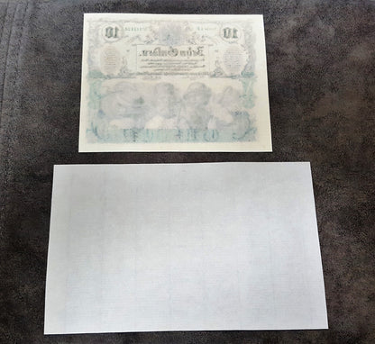 Réimpression sur papier avec filigrane Billets de banque autrichiens 1854-1858-1863. LIVRAISON GRATUITE !