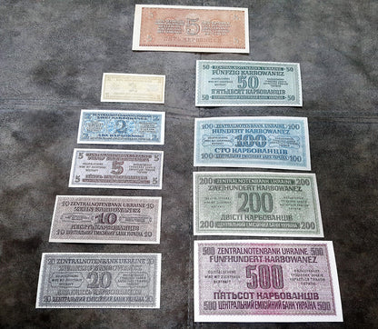 Réimpression sur papier avec filigrane 1941-1942 Ukraine, occupation allemande LIVRAISON GRATUITE !!!