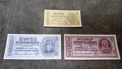 Réimpression sur papier avec filigrane 1941-1942 Ukraine, occupation allemande LIVRAISON GRATUITE !!!