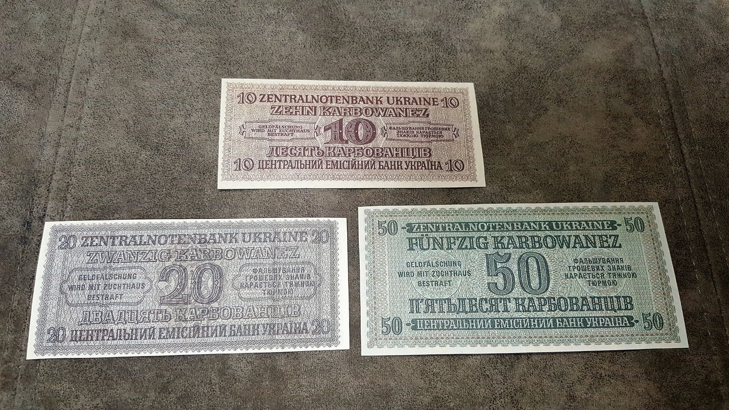 Reprint on paper with W/M 1941-1942 Ukraine, german occupation FREE SHIPPING !!!