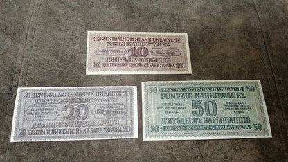 Réimpression sur papier avec filigrane 1941-1942 Ukraine, occupation allemande LIVRAISON GRATUITE !!!