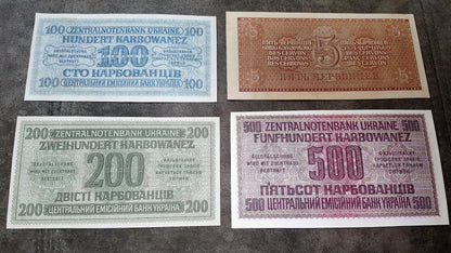 Réimpression sur papier avec filigrane 1941-1942 Ukraine, occupation allemande LIVRAISON GRATUITE !!!