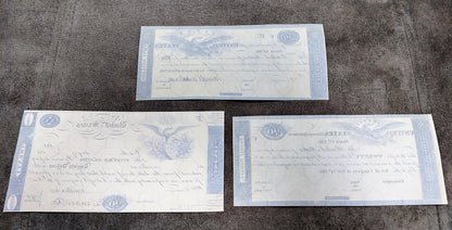 Réimpression sur papier avec filigrane Billets du Trésor des États-Unis 1812-1815 et LIVRAISON GRATUITE
