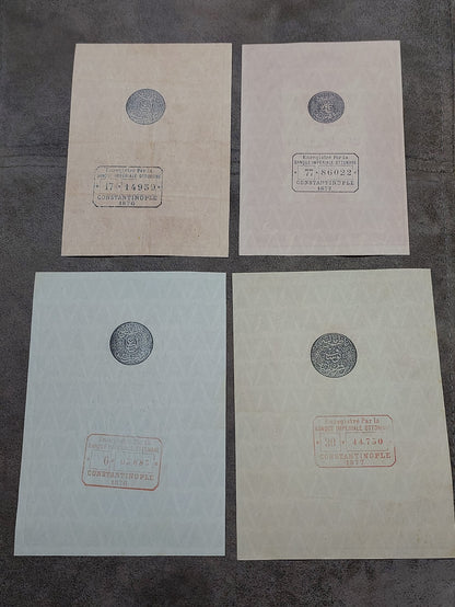 Réimpression sur papier avec filigrane Empire ottoman 1876-1877. LIVRAISON GRATUITE !!!