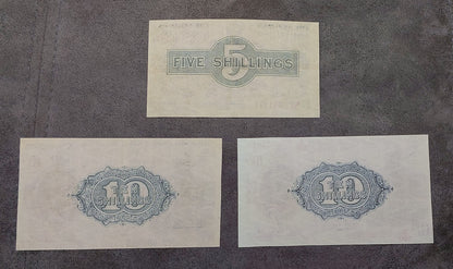 Réimpression sur papier avec filigrane Grande-Bretagne Royaume-Uni Shilling+Livre 1917-1919 LIVRAISON GRATUITE