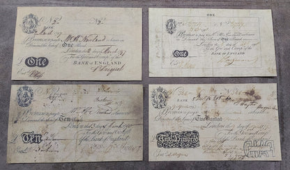 Réimpression sur papier avec filigrane Angleterre 1 - 200 livres 1790-1818. LIVRAISON GRATUITE AU ROYAUME-UNI !