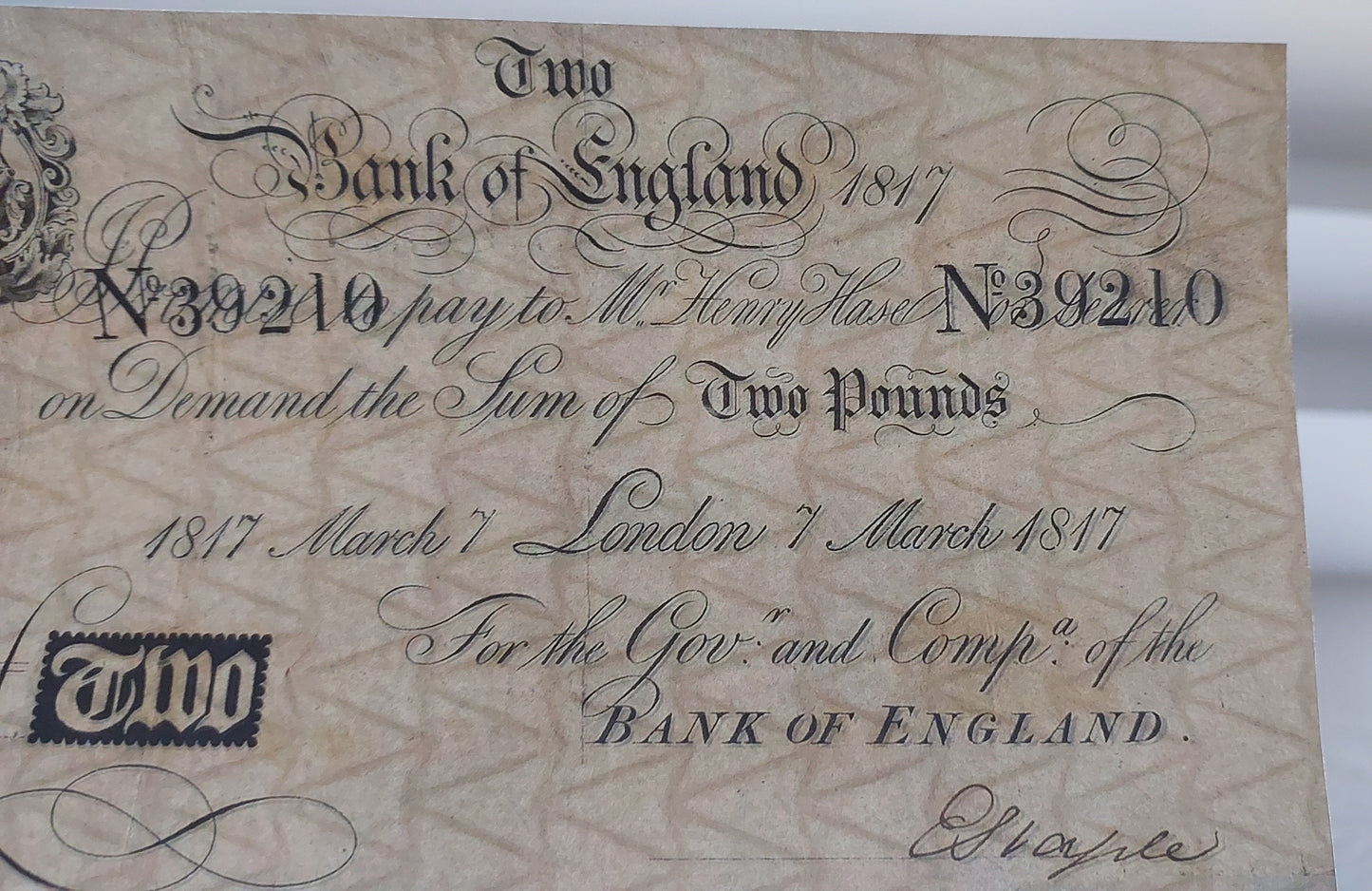 Reprint on paper with W/M England  1 - 200 Pound 1790-1818 y. UK FREE SHIPPING!