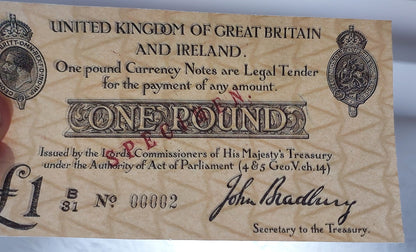 Réimpression sur papier avec filigrane Grande-Bretagne Royaume-Uni Shilling+Livre 1914-1917 LIVRAISON GRATUITE.
