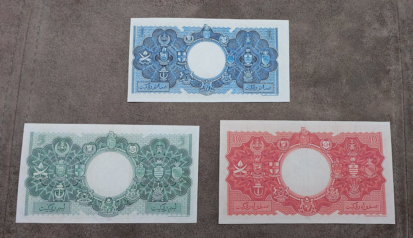 Reprint on paper with W/M MALAYA and BRITISH BORNEO 1953 y. UK colony.