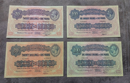 Réimpression sur papier avec filigrane Afrique de l'Est 1921-1933, administration britannique, colonie du Royaume-Uni.