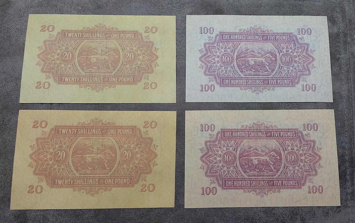 Reprint on paper with W/M East Africa 1921-1933 y. British Admin, UK colony.