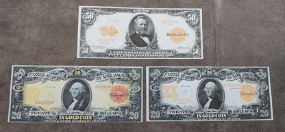Réimpression sur papier avec filigrane États-Unis 1905-1913, pièce Dollar Or LIVRAISON GRATUITE !!