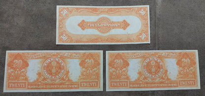 Réimpression sur papier avec filigrane États-Unis 1905-1913, pièce Dollar Or LIVRAISON GRATUITE !!