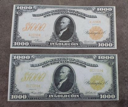 Réimpression sur papier avec filigrane États-Unis 1905-1913, pièce Dollar Or LIVRAISON GRATUITE !!