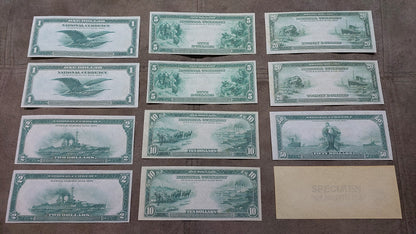 Réimpression sur papier avec filigrane de la Banque de Réserve fédérale des États-Unis 1914 LIVRAISON GRATUITE !
