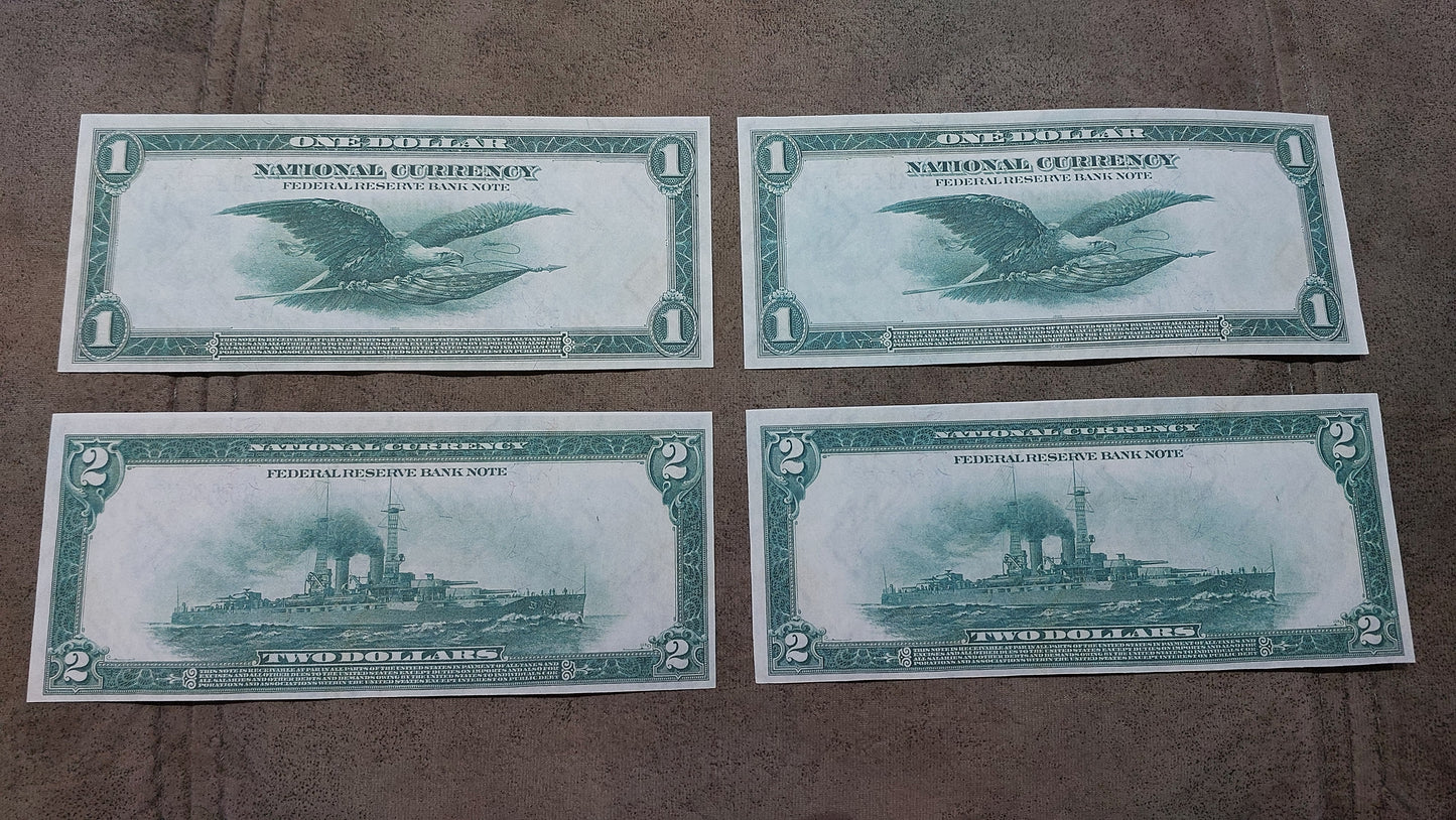 Reprint on paper with W/M United States Federal Reserve Bank 1914 FREE SHIPPING!