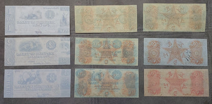 Réimpression États-Unis Monnaie obsolète Texas 1839-1841 a. ENSEMBLE-I, LIVRAISON GRATUITE!