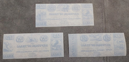 Réimpression Billets de banque périmés des États-Unis Texas 1838-1843. SET-H, LIVRAISON GRATUITE !