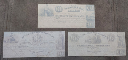 Réimpression Billets de banque périmés des États-Unis Texas 1838-1843. SET-H, LIVRAISON GRATUITE !