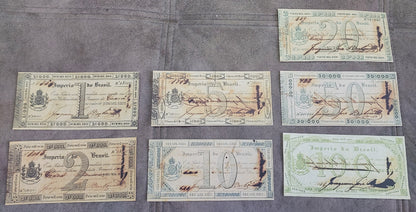 Réimpression sur papier de billets de banque brésiliens de 1833 avec filigrane. Échange de cuivre LIVRAISON GRATUITE