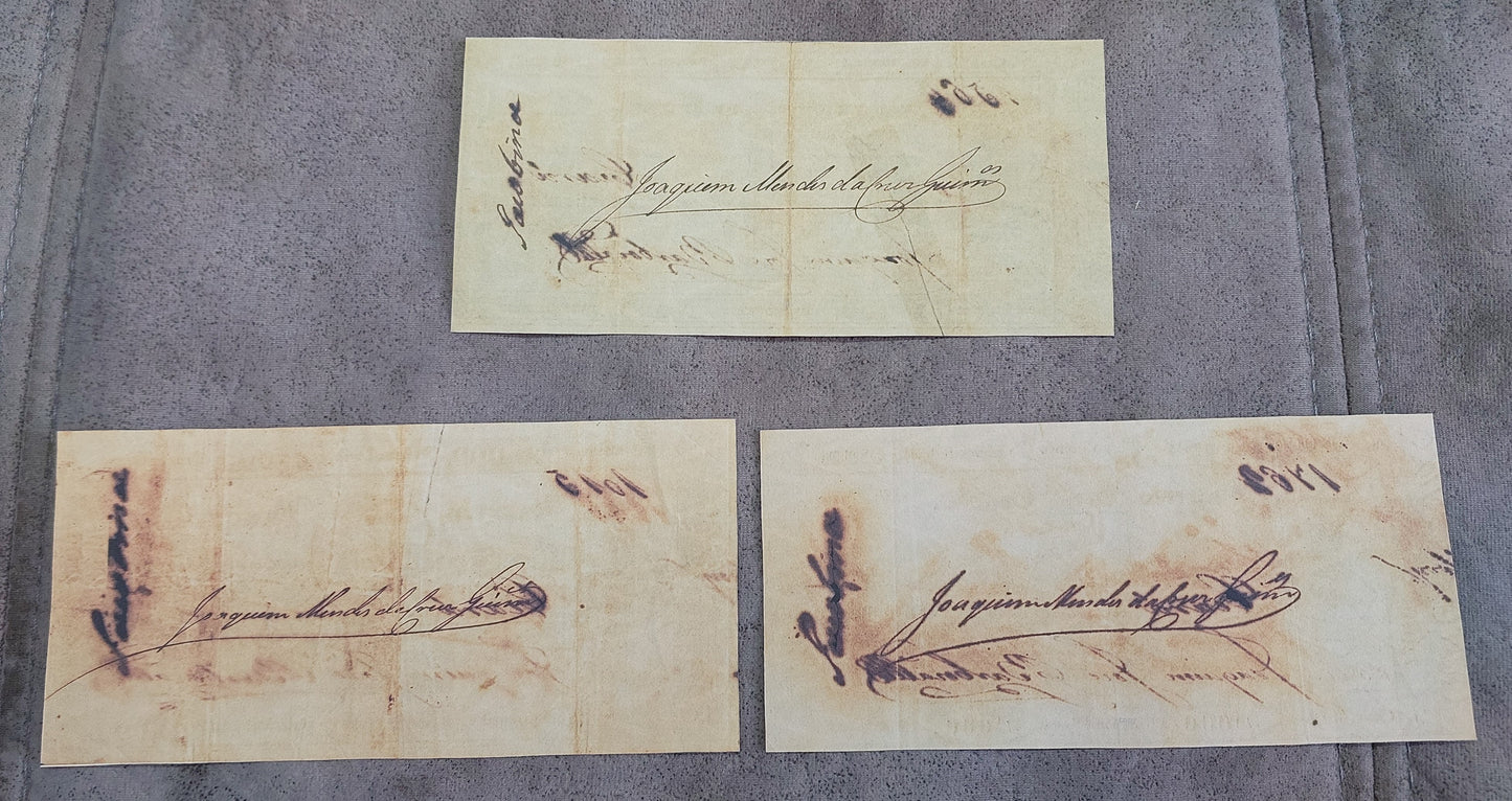 Reprint on paper with W/M Brazil banknotes 1833 y. Copper Exchange FREE SHIPPING