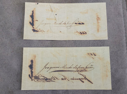 Réimpression sur papier de billets de banque brésiliens de 1833 avec filigrane. Échange de cuivre LIVRAISON GRATUITE