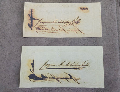 Réimpression sur papier de billets de banque brésiliens de 1833 avec filigrane. Échange de cuivre LIVRAISON GRATUITE