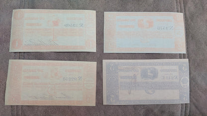 Réimpression sur papier avec filigrane de billets de banque brésiliens 1837-1858 LIVRAISON GRATUITE